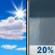 Thursday: A slight chance of rain showers after noon. Mostly sunny, with a high near 62. West wind around 14 mph. Thursday: Mostly Sunny then Slight Chance Rain Showers