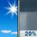 Tuesday: Sunny then Slight Chance Rain Showers