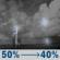 Thursday Night: A chance of showers and thunderstorms. Mostly cloudy, with a low around 68. Southwest wind 13 to 17 mph. Chance of precipitation is 50%. Thursday Night: Chance Showers And Thunderstorms