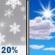 Tuesday: Slight Chance Light Snow then Mostly Sunny